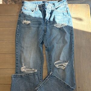 Lucky Brand Light Blue Distressed Straight Leg Jeans